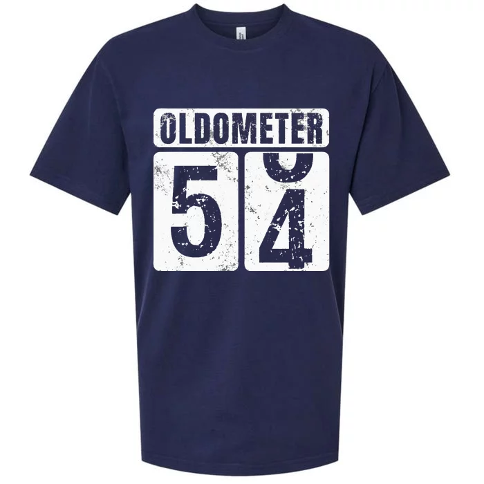 Oldometer 54 Vintage Funny 54th Birthday Gift Idea Sueded Cloud Jersey T-Shirt