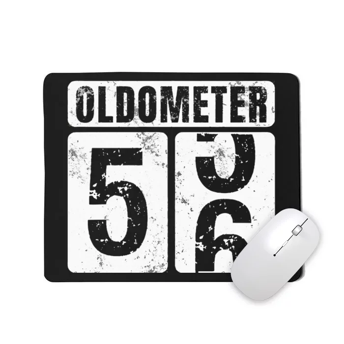 Oldometer 56 Vintage Funny 56th Birthday Gift Idea Mousepad