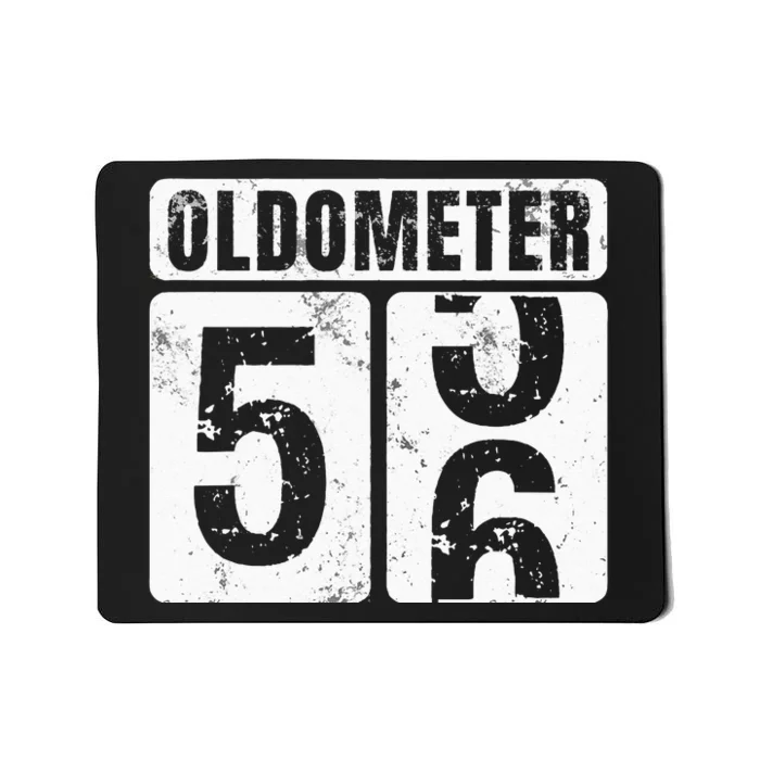 Oldometer 56 Vintage Funny 56th Birthday Gift Idea Mousepad