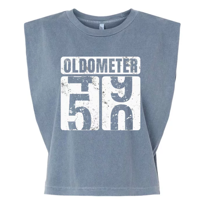 Oldometer 50 Vintage Funny 50th Birthday Gift Idea Garment-Dyed Women's Muscle Tee