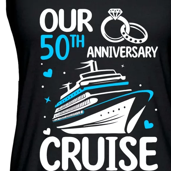 Our 50th Wedding Anniversary Cruise 50 Years Anniversary Ladies Essential Flowy Tank