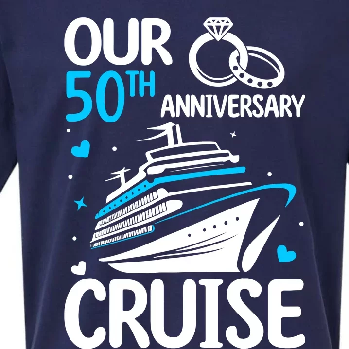 Our 50th Wedding Anniversary Cruise 50 Years Anniversary Sueded Cloud Jersey T-Shirt