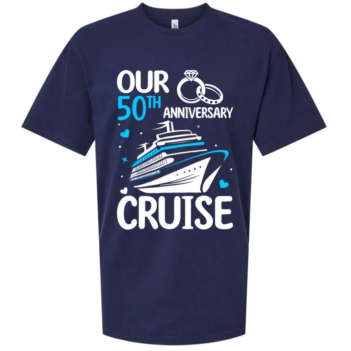 Our 50th Wedding Anniversary Cruise 50 Years Anniversary Sueded Cloud Jersey T-Shirt