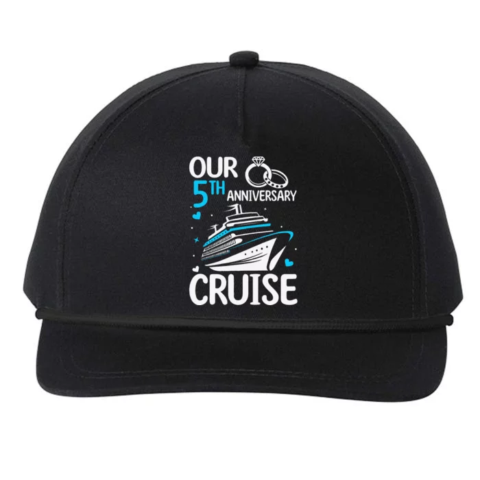 Our 5th Wedding Anniversary Cruise 5 Years Anniversary Snapback Five-Panel Rope Hat