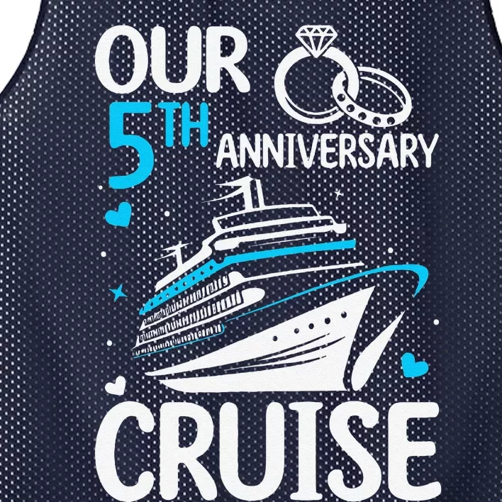 Our 5th Wedding Anniversary Cruise 5 Years Anniversary Mesh Reversible Basketball Jersey Tank