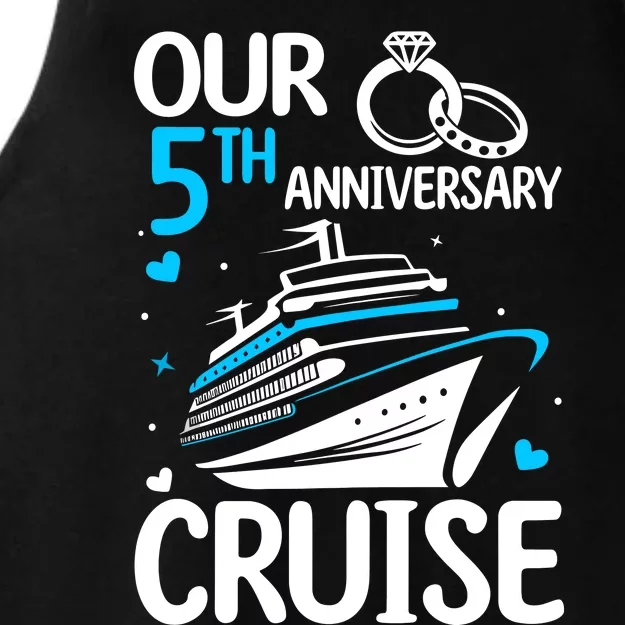 Our 5th Wedding Anniversary Cruise 5 Years Anniversary Ladies Tri-Blend Wicking Tank