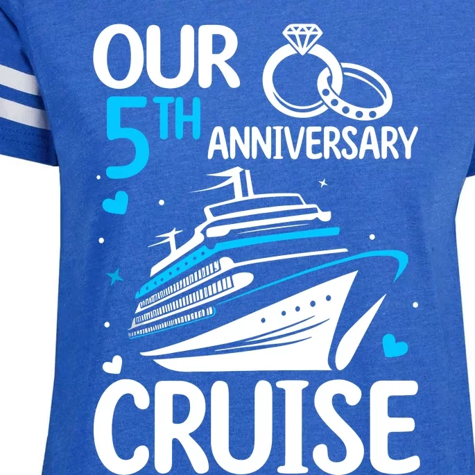 Our 5th Wedding Anniversary Cruise 5 Years Anniversary Enza Ladies Jersey Football T-Shirt