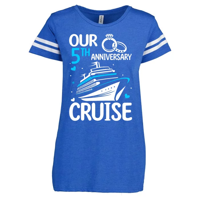 Our 5th Wedding Anniversary Cruise 5 Years Anniversary Enza Ladies Jersey Football T-Shirt