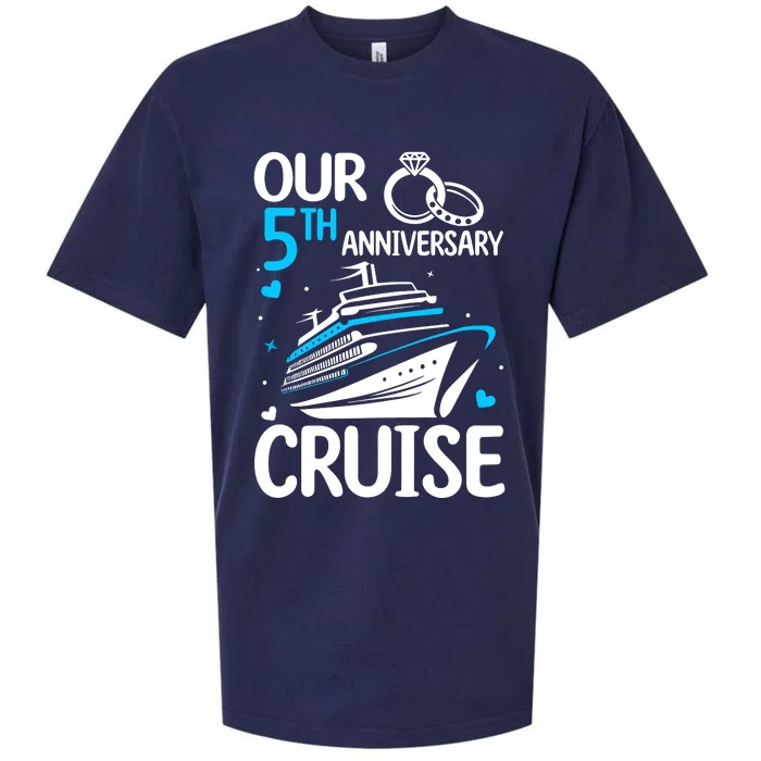 Our 5th Wedding Anniversary Cruise 5 Years Anniversary Sueded Cloud Jersey T-Shirt