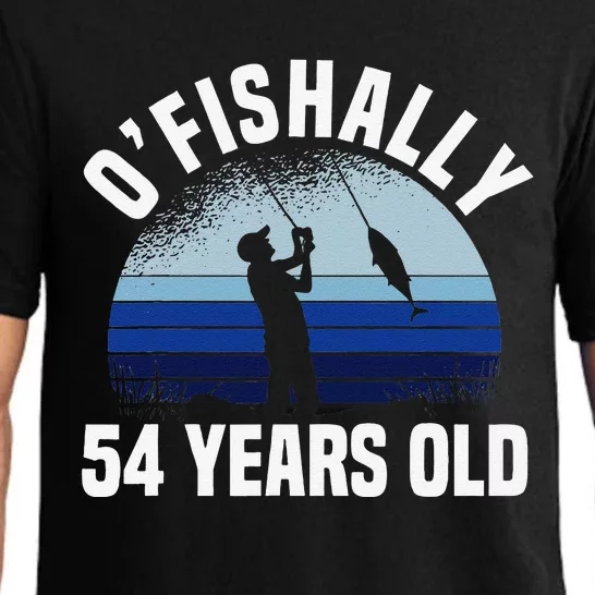 Ofishally 54 Years Old Fisherman 54th Birthday Fishing Pajama Set