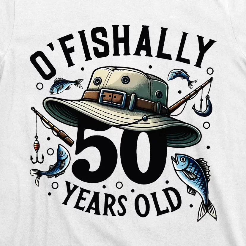 Ofishally 50 Years Old 50th Birthday Fisherman Fishing Lover T-Shirt