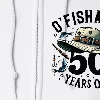 Ofishally 50 Years Old 50th Birthday Fisherman Fishing Lover Full Zip Hoodie