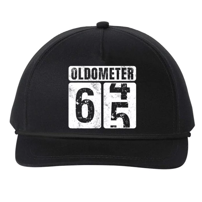 Oldometer 65 Vintage Funny 65th Birthday Gift Idea Snapback Five-Panel Rope Hat