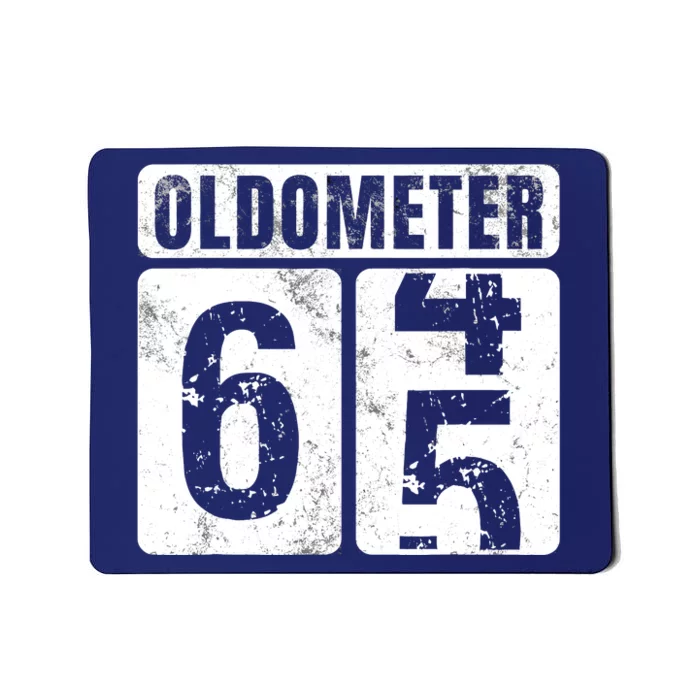 Oldometer 65 Vintage Funny 65th Birthday Gift Idea Mousepad