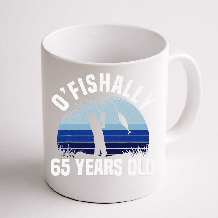 Ofishally 65 Years Old Fisherman 65th Birthday Fishing Front & Back Coffee Mug