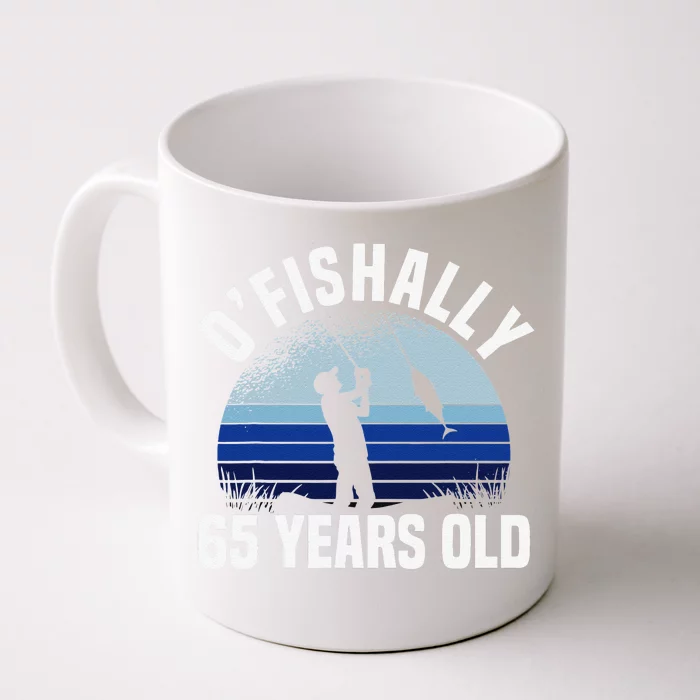 Ofishally 65 Years Old Fisherman 65th Birthday Fishing Front & Back Coffee Mug