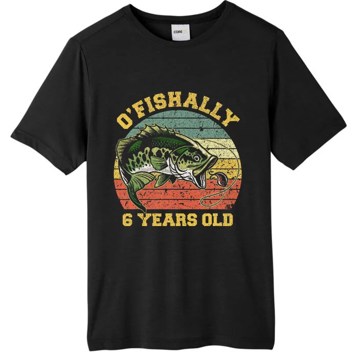 OFishally 6 Years Old Fishing Birthday Theme Party 6th ChromaSoft Performance T-Shirt