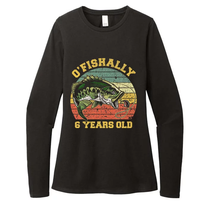 OFishally 6 Years Old Fishing Birthday Theme Party 6th Womens CVC Long Sleeve Shirt