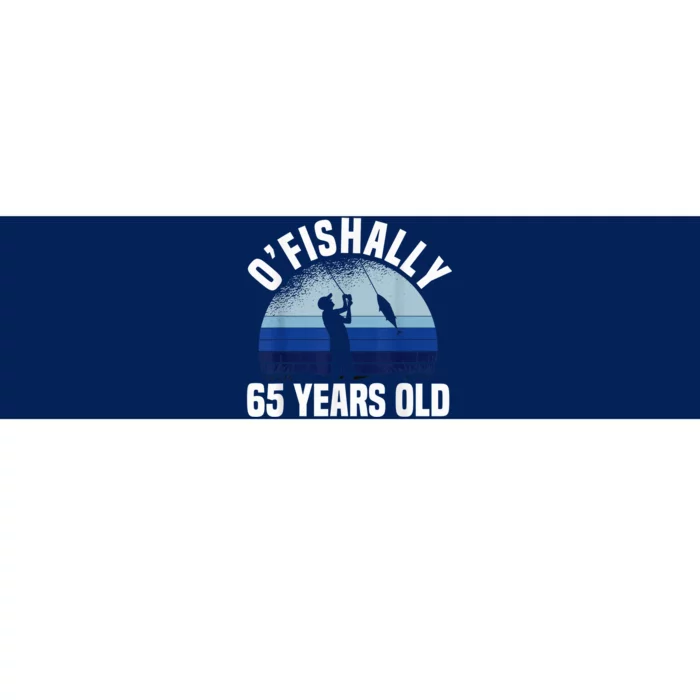 Ofishally 65 Years Old Fisherman 65th Birthday Fishing Bumper Sticker