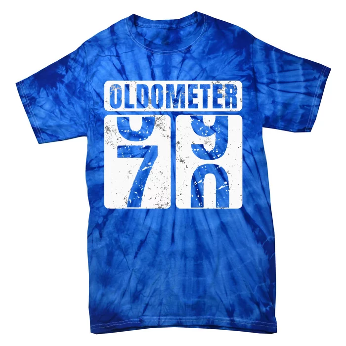 Oldometer 70 Vintage Funny 70th Birthday Gift Idea Tie-Dye T-Shirt