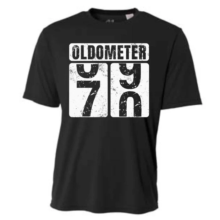 Oldometer 70 Vintage Funny 70th Birthday Gift Idea Cooling Performance Crew T-Shirt