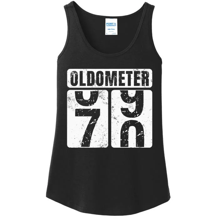 Oldometer 70 Vintage Funny 70th Birthday Gift Idea Ladies Essential Tank