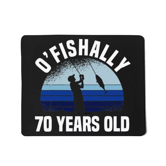 Ofishally 70 Years Old Fisherman 70th Birthday Fishing Mousepad