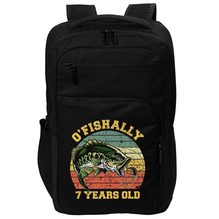 OFishally 7 Years Old Fishing Birthday Theme Party 7th Impact Tech Backpack