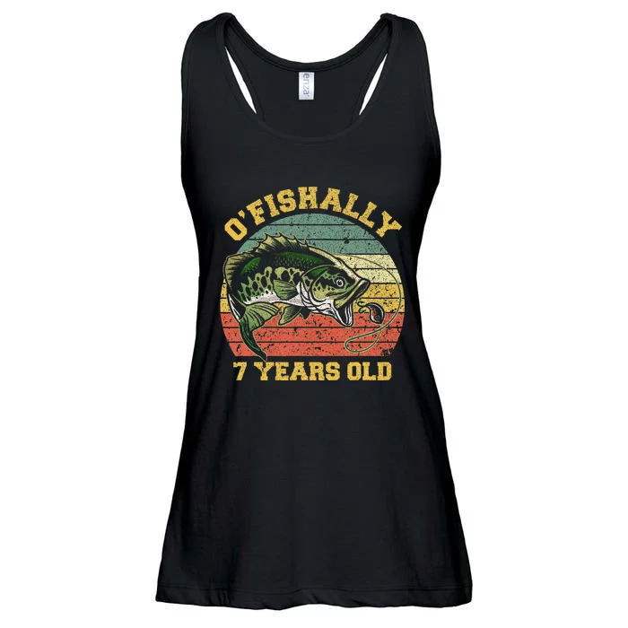 OFishally 7 Years Old Fishing Birthday Theme Party 7th Ladies Essential Flowy Tank