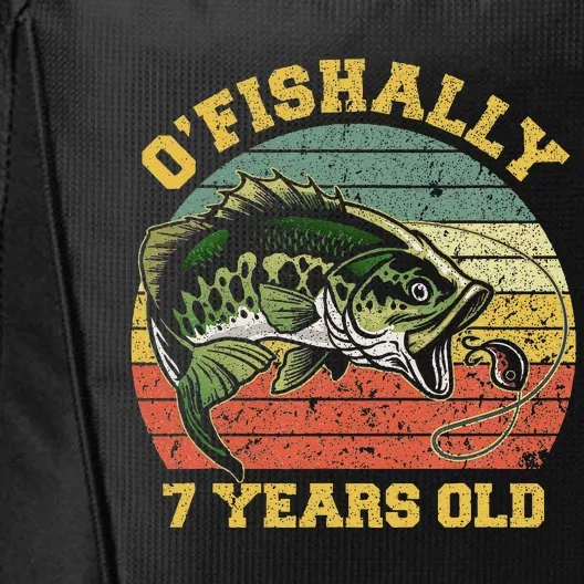 OFishally 7 Years Old Fishing Birthday Theme Party 7th City Backpack