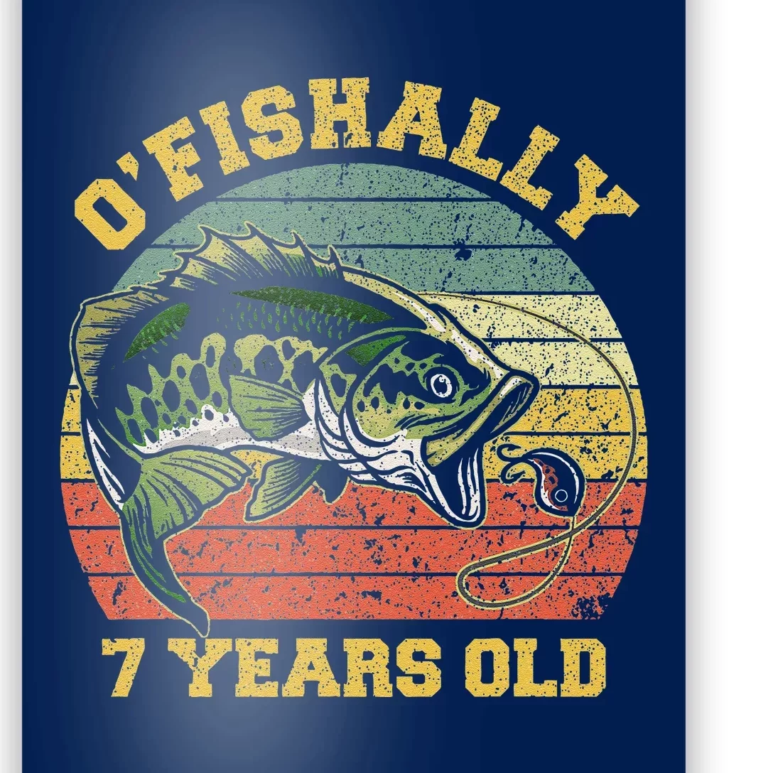 OFishally 7 Years Old Fishing Birthday Theme Party 7th Poster