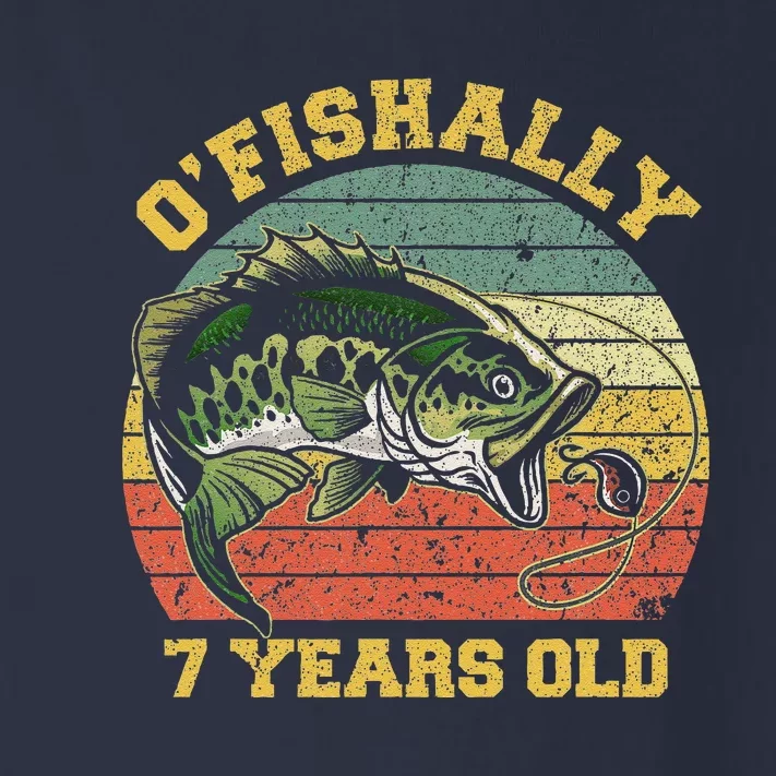 OFishally 7 Years Old Fishing Birthday Theme Party 7th Toddler Long Sleeve Shirt