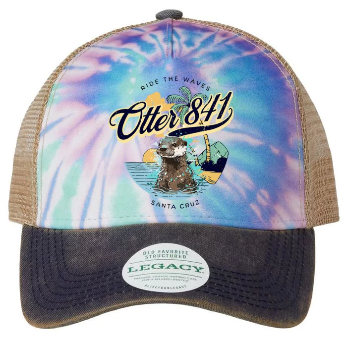 Otter 841 Surfing Otter 841 California Surf Board Otter 841 Legacy Tie Dye Trucker Hat