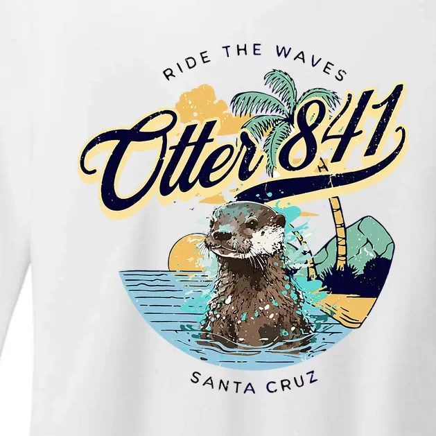 Otter 841 Surfing Otter 841 California Surf Board Otter 841 Womens CVC Long Sleeve Shirt