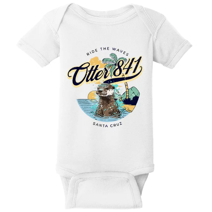 Otter 841 Surfing Otter 841 California Surf Board Otter 841 Baby Bodysuit