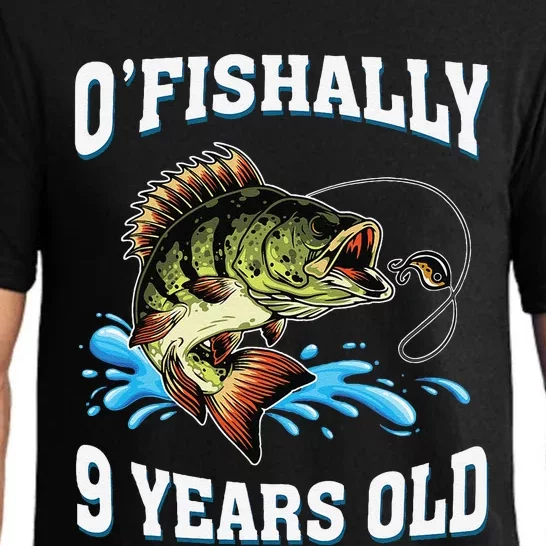 OFishally 9 Years Old Fishing Fisherman 9th Birthday Pajama Set