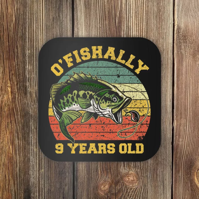 OFishally 9 Years Old Fishing Birthday Theme Party 9th Coaster