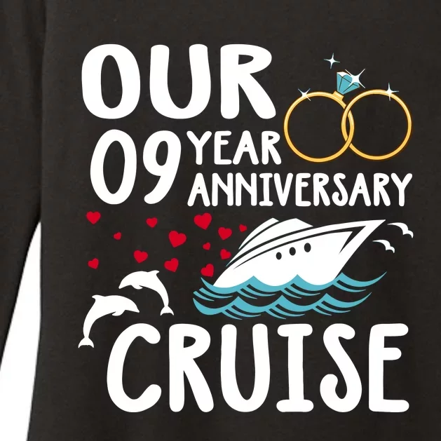 Our 9 Year Anniversary Cruise Trip Wedding Marriage Couple Womens CVC Long Sleeve Shirt