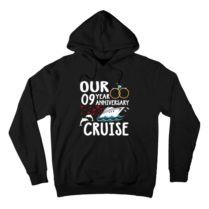 Our 9 Year Anniversary Cruise Trip Wedding Marriage Couple Tall Hoodie