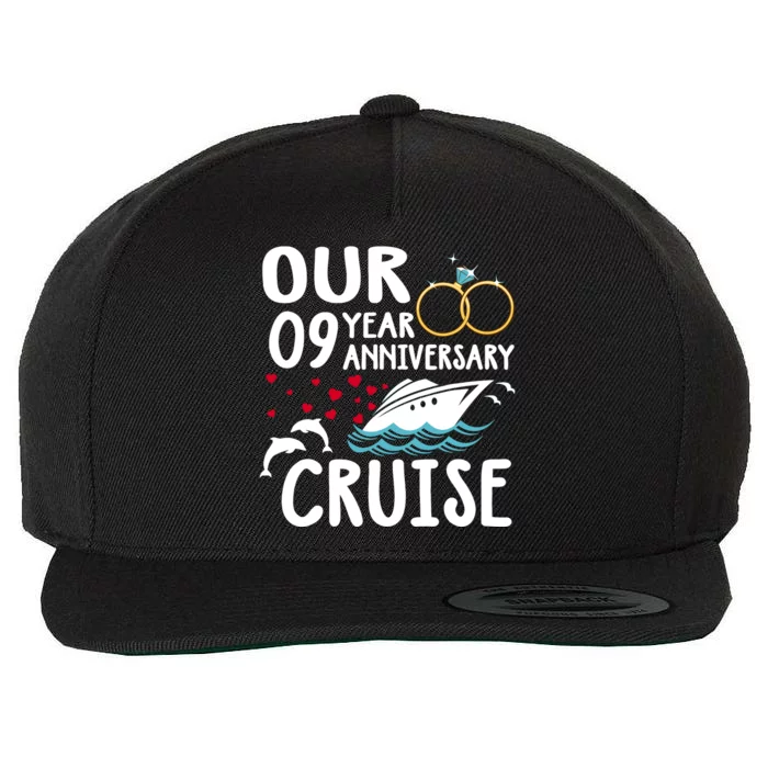 Our 9 Year Anniversary Cruise Trip Wedding Marriage Couple Wool Snapback Cap