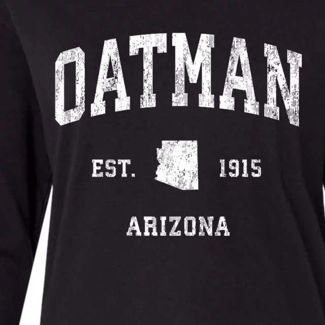 Oatman Arizona Az Vintage Athletic Sports Womens Cotton Relaxed Long Sleeve T-Shirt