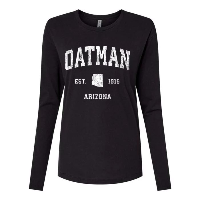 Oatman Arizona Az Vintage Athletic Sports Womens Cotton Relaxed Long Sleeve T-Shirt