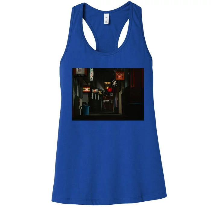 Ozu An Autumn Afternoon Street (Night) Women's Racerback Tank