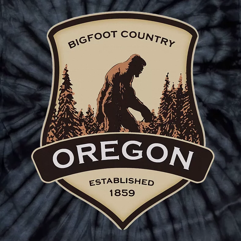 Oregon And A Bigfoot Or A Sasquatch Tie-Dye T-Shirt