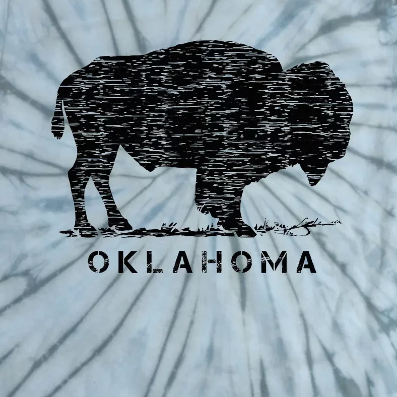 Oklahoma And American Buffalo Bison Tie-Dye T-Shirt