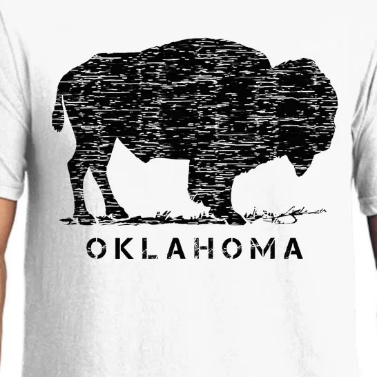 Oklahoma And American Buffalo Bison Pajama Set