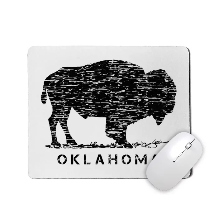 Oklahoma And American Buffalo Bison Mousepad