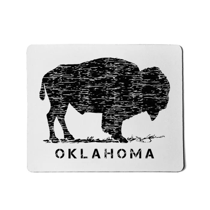 Oklahoma And American Buffalo Bison Mousepad