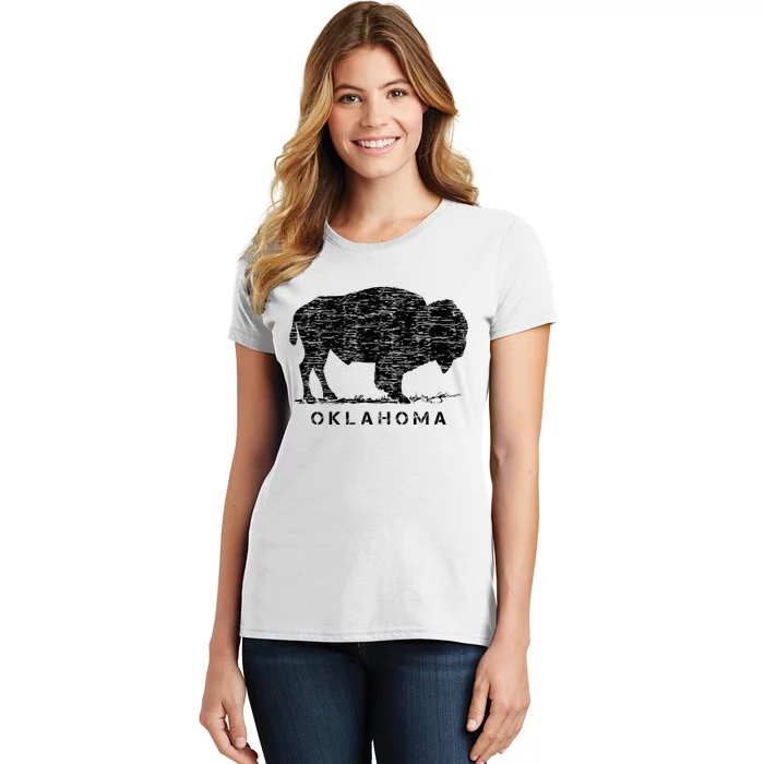 Oklahoma And American Buffalo Bison Women's T-Shirt