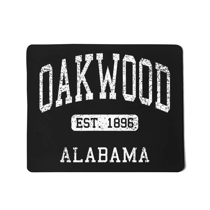 Oakwood Alabama Al Vintage Athletic Sports Design Souvenir Mousepad